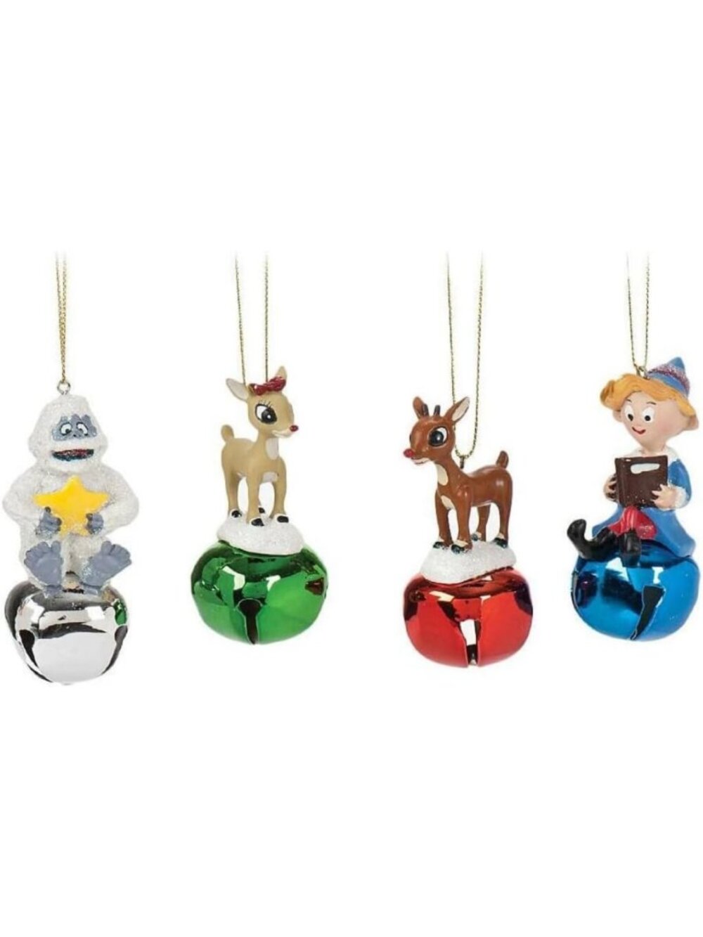 Set of 4 Jingle Buddies Christmas Figurines, 3.2-Inch Multicolor Holiday Decor